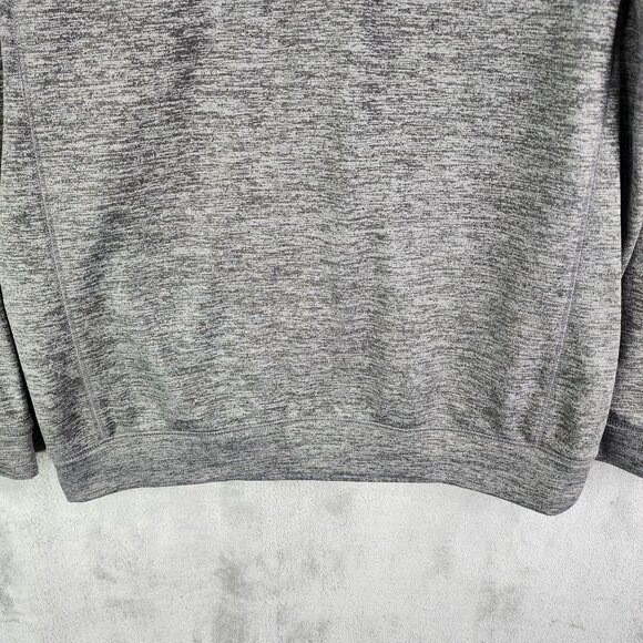Mens Heather Gray Adidas Team Issue Pullover Sweatshirt 1/4 Zip Long Sleeve M - Picture 3 of 13